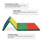 Giantex 4X10X2 Gymnastics Mat Folding Panel Thick Gym Fitness Exercise (Multicolor), 4X10X2