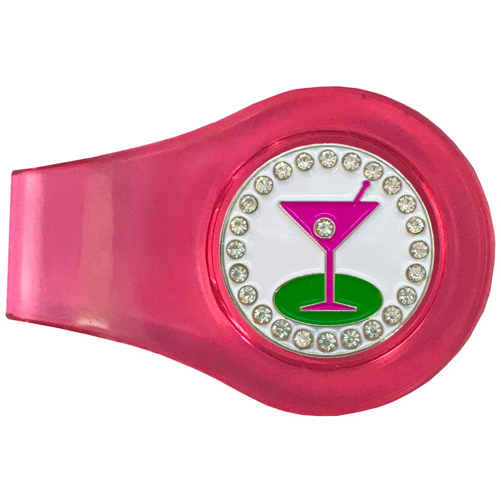 Giggle Golf Magnetic Colored Ball Marker Clip With A Bling Golf Ball Marker  Great Golf Gift For Women (19Th Hole)