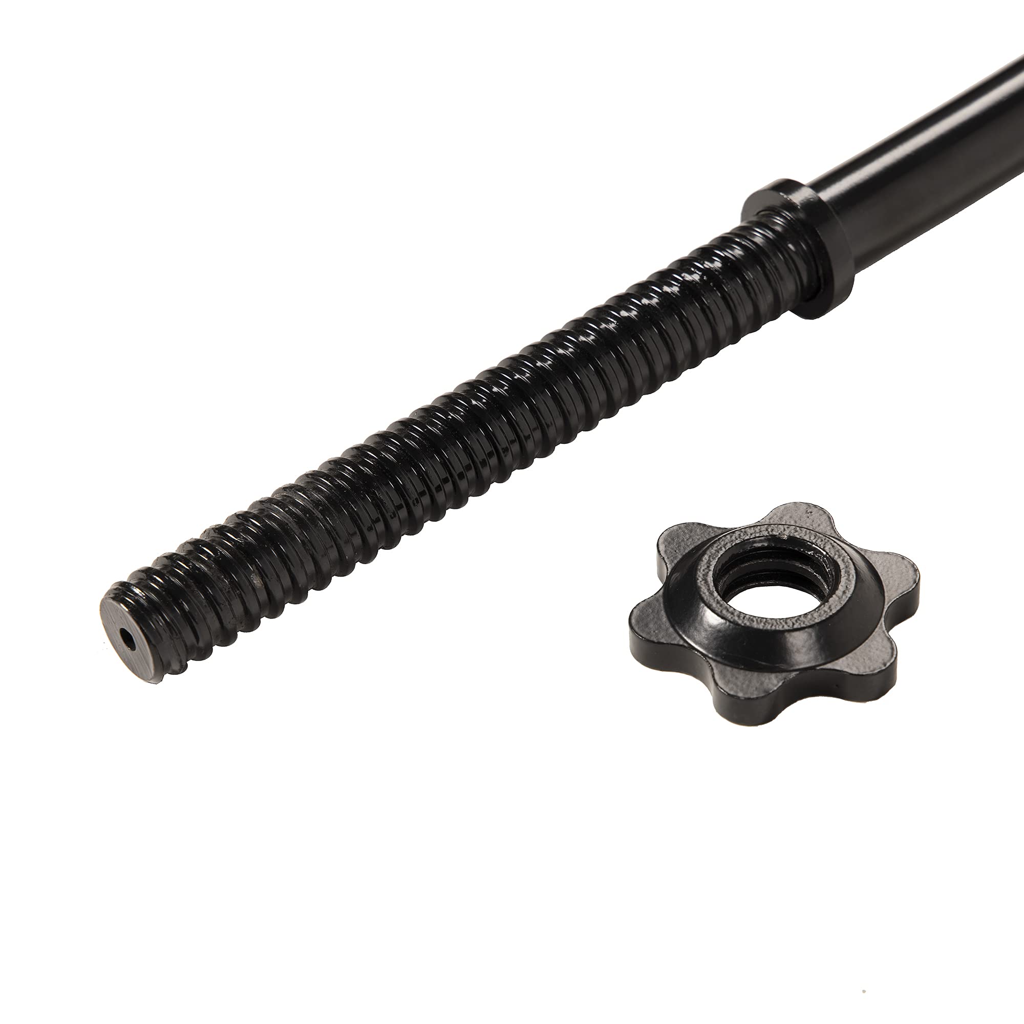 Signature Fitness 5Ft Stardard Barbell With Star Locks, Black