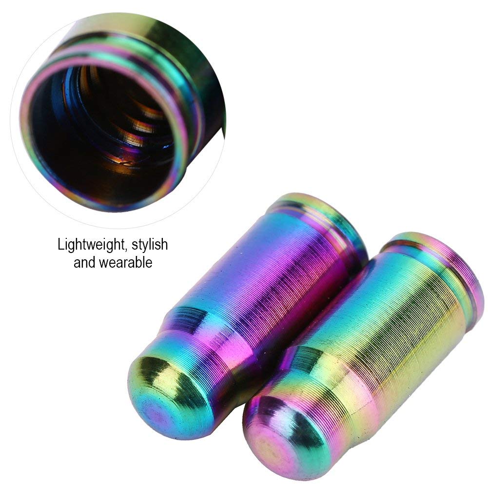 2Pcs Presta Valve Caps, Oil Slick Stem Bolts, Tc4 Titanium Alloy Bike Tire Valve Caps, Multicolor Mountain Road Ycle Bike Valve