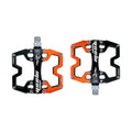 shanmashi CA110 Black Orange Mountain MTB Bike Pedals 9/16 Inch Road Bicycle Parallel Pedal Ultra-Light Aluminum Alloy Bearing C
