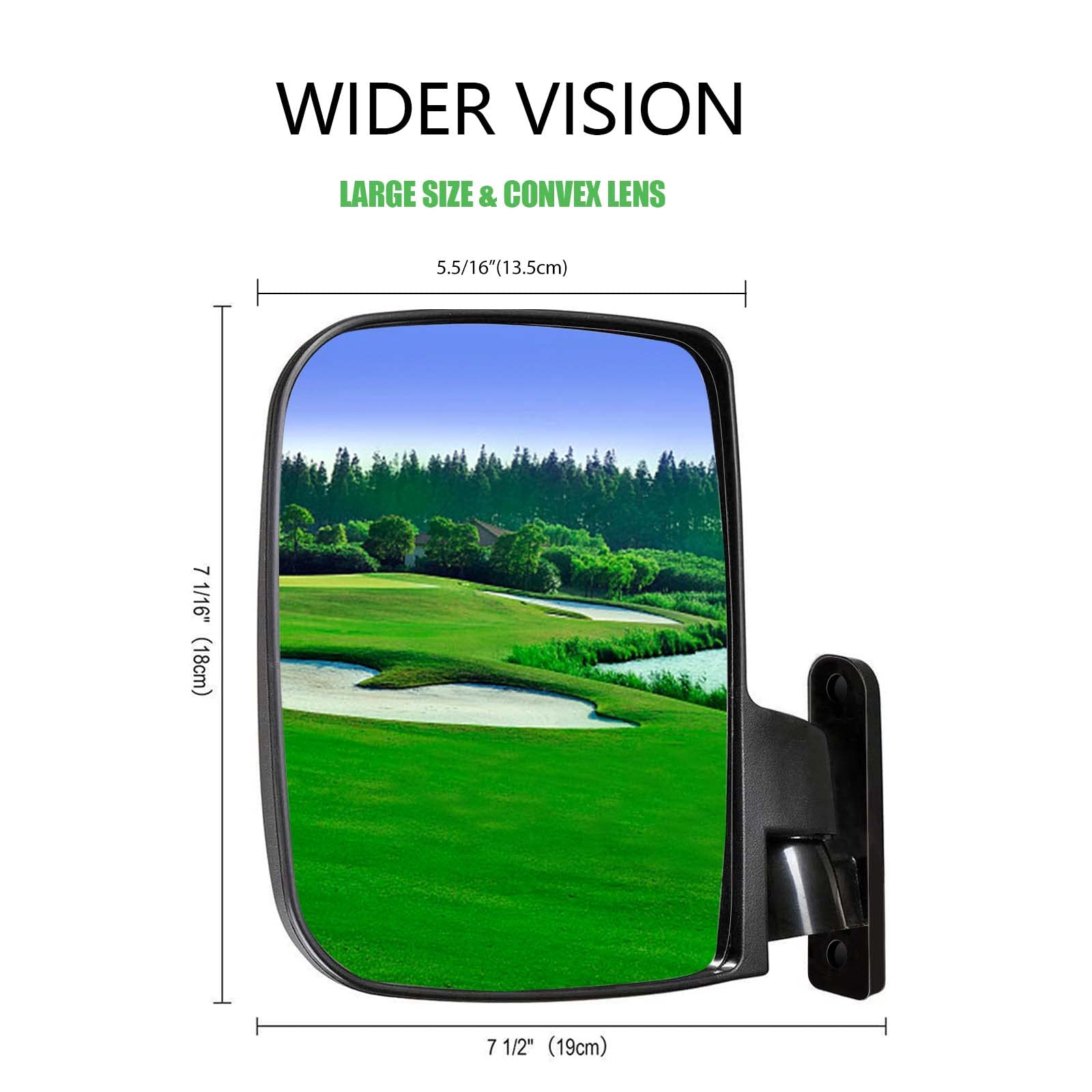 Shuran Golf Cart Mirror Universal Golf Cart Side Mirrors With Turn Signal Light Rear View Mirrors For Club Car Ezgo Yamaha