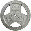 Hulkfit 1-Inch Iron Plate For Strength Training, Weightlifting, Single (45 Pounds), Silver