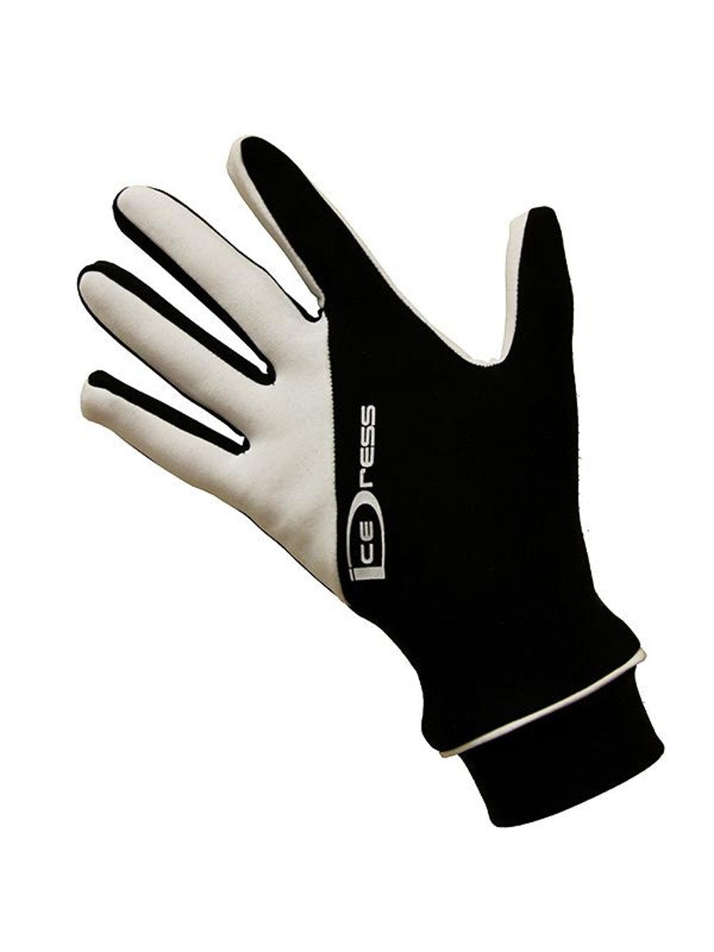 IceDress Two Color Thermal Figure Skating Gloves Sport (Black and White) (CS (7-9)