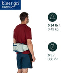 Osprey Talon 6L Mens Lumbar Hiking Waist Pack - Fanny Pack with Water Bottle Holders, Scoria Blue/Night Shift
