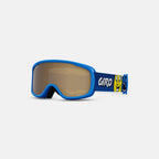 Giro Buster Kids Ski Goggles - Snowboard Goggles For Youth, Boys, Girls- Blue Faces Strap With Amber Rose Lens