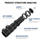 Rainflowwer Bike Stem 28.6Mm (1-1/8), 135Mm Aluminum Adapter Adjustable Alloy Handlebar Stem Riser For Mountain Bike, Road Bike,