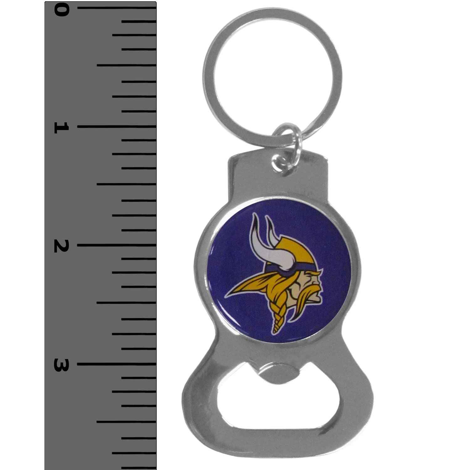 Nfl Siskiyou Sports Fan Shop Minnesota Vikings Bottle Opener Key Chain One Size Team Color , Black