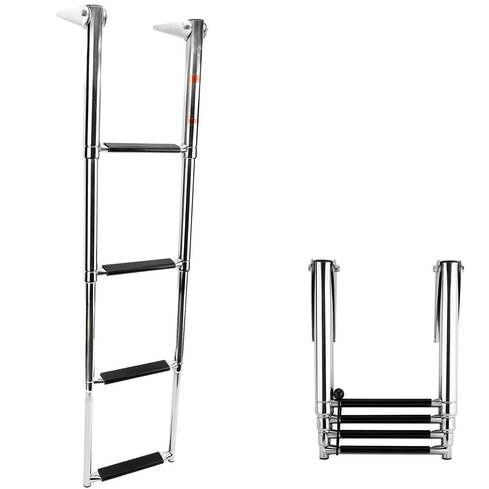Amarine Made 4 Step Stainless Steel Telescoping Boat Ladder Swim Step