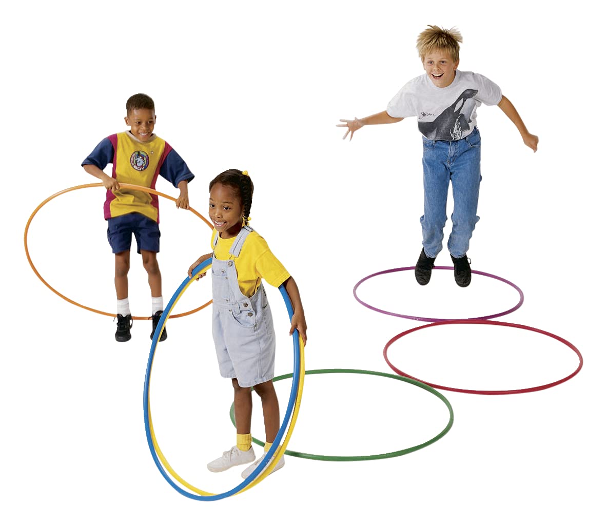 Pull-Buoy Deluxe Hoops, 36 Inches, Assorted Colors, Set of 12