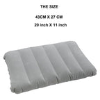 Dogxiong 2 Pack Ultralight Inflatable Camping Pillow Squared Flocked Fabric Air Pillow For Hiking,Traveling,Napping,Desk Rest,Be
