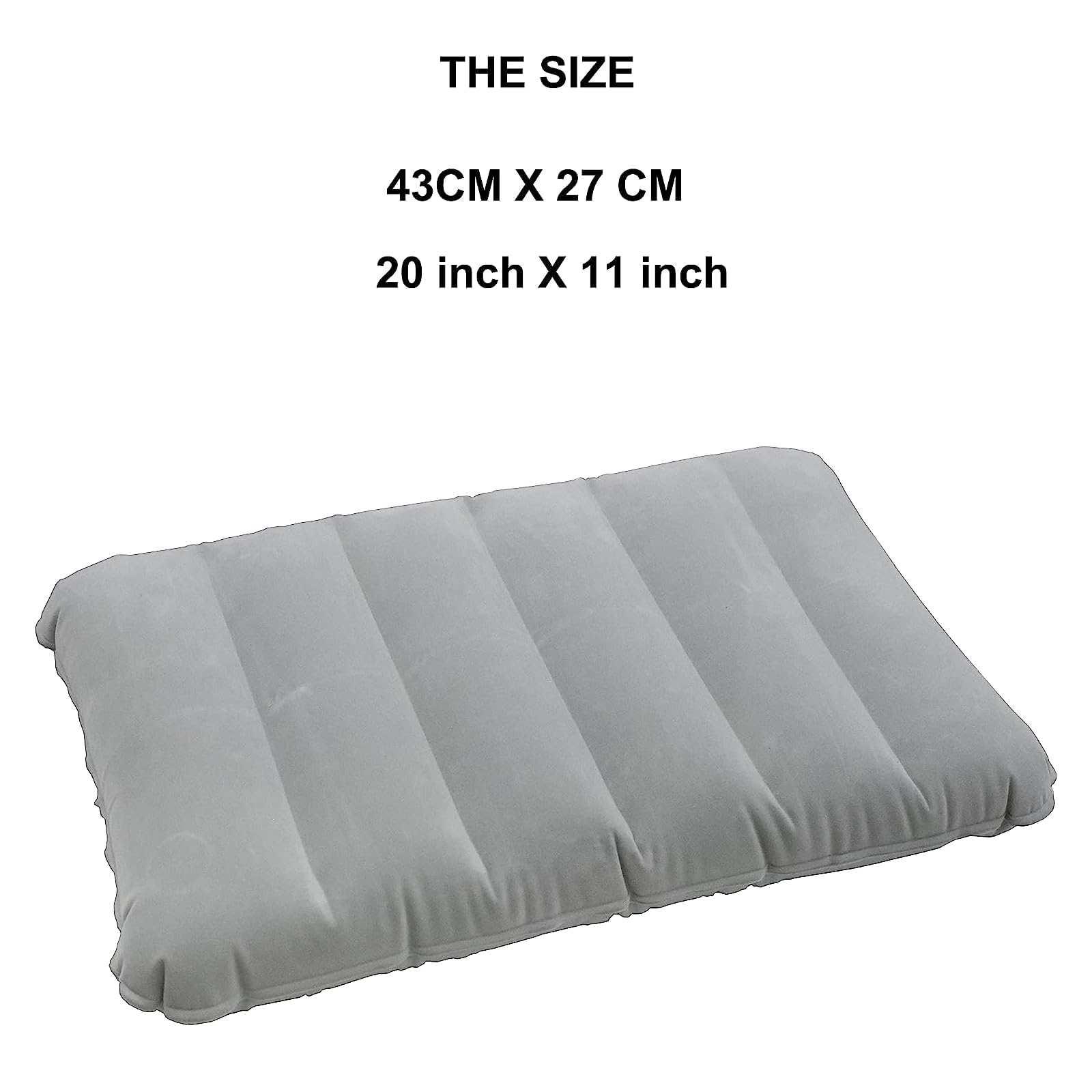 Dogxiong 2 Pack Ultralight Inflatable Camping Pillow Squared Flocked Fabric Air Pillow For Hiking,Traveling,Napping,Desk Rest,Be