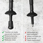 4 Pcs Replacement Rubber Trekking Pole Tips For Standard Hiking Poles