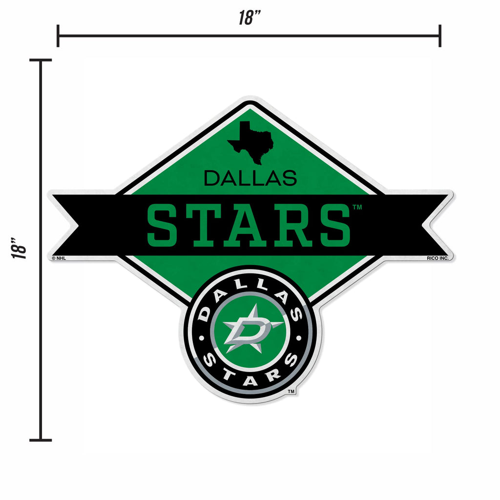 Rico Industries Nhl Hockey Dallas Stars Diamond Shape Cut Pennant - Home And Living Room D  Cor - Soft Felt Ez To Hang