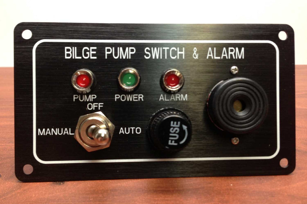 Marine Boat Bilge Alarm Pump Switch Aluminum Plate Manual Automatic