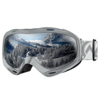 Outdoormaster Otg Ski Goggles - Over Glasses Ski/Snowboard Goggles For Men, Women & Youth - 100% Uv Protection (Contour Frame + 