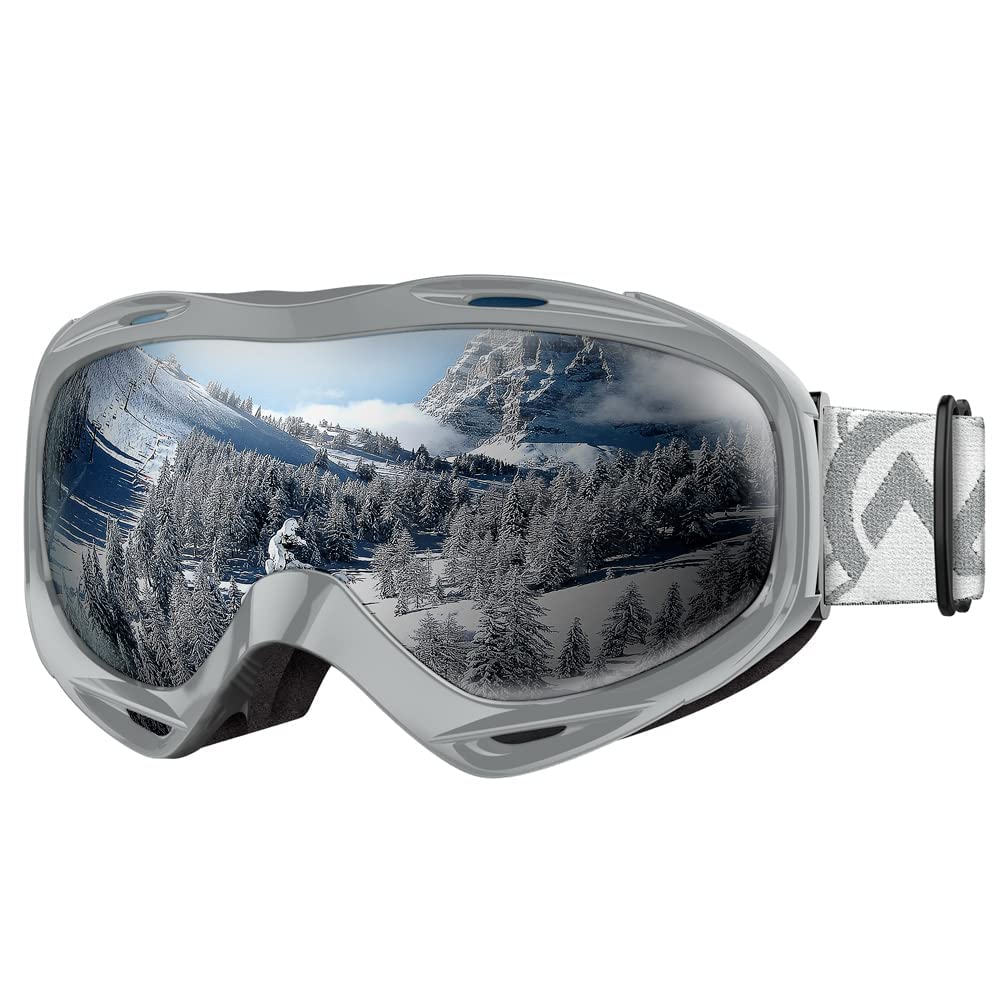 Outdoormaster Otg Ski Goggles - Over Glasses Ski/Snowboard Goggles For Men, Women & Youth - 100% Uv Protection (Contour Frame + 