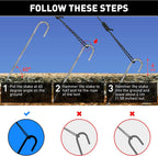 Tent Pegs Heavy Duty Extra Strong Galvanized Tent Stakes 12 Inch Steel Tent Pegs For Garden Fence Sand