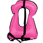 Rrtizan Snorkel Vest, Adults Portable Inflatable Swim Vest Jackets For Snorkeling Swimming Diving Safety( Pink)