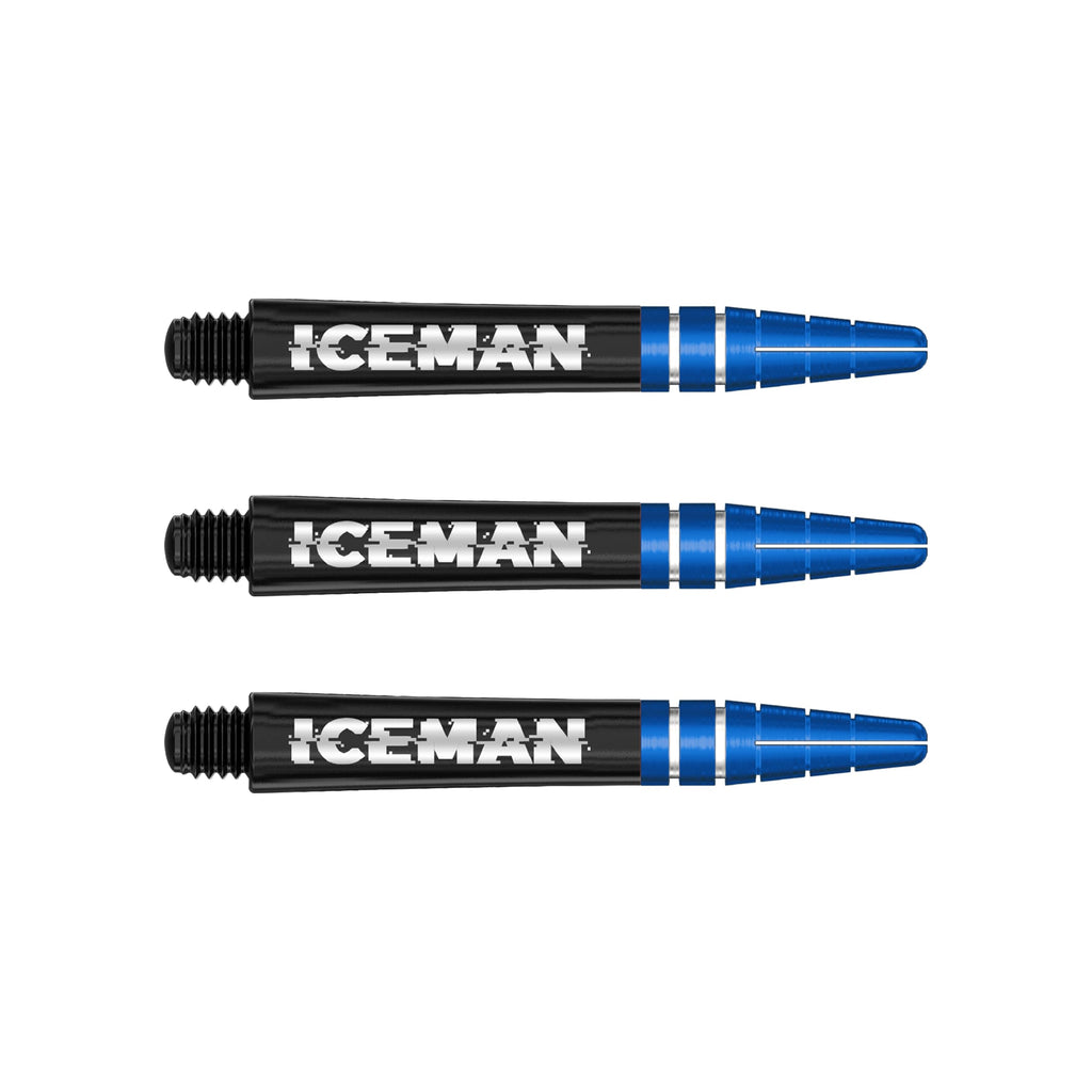 Red Dragon Gerwyn Price Iceman Nitrotech Ionic Short Black Stems - 2 Sets Per Pack (6 Stems In Total)