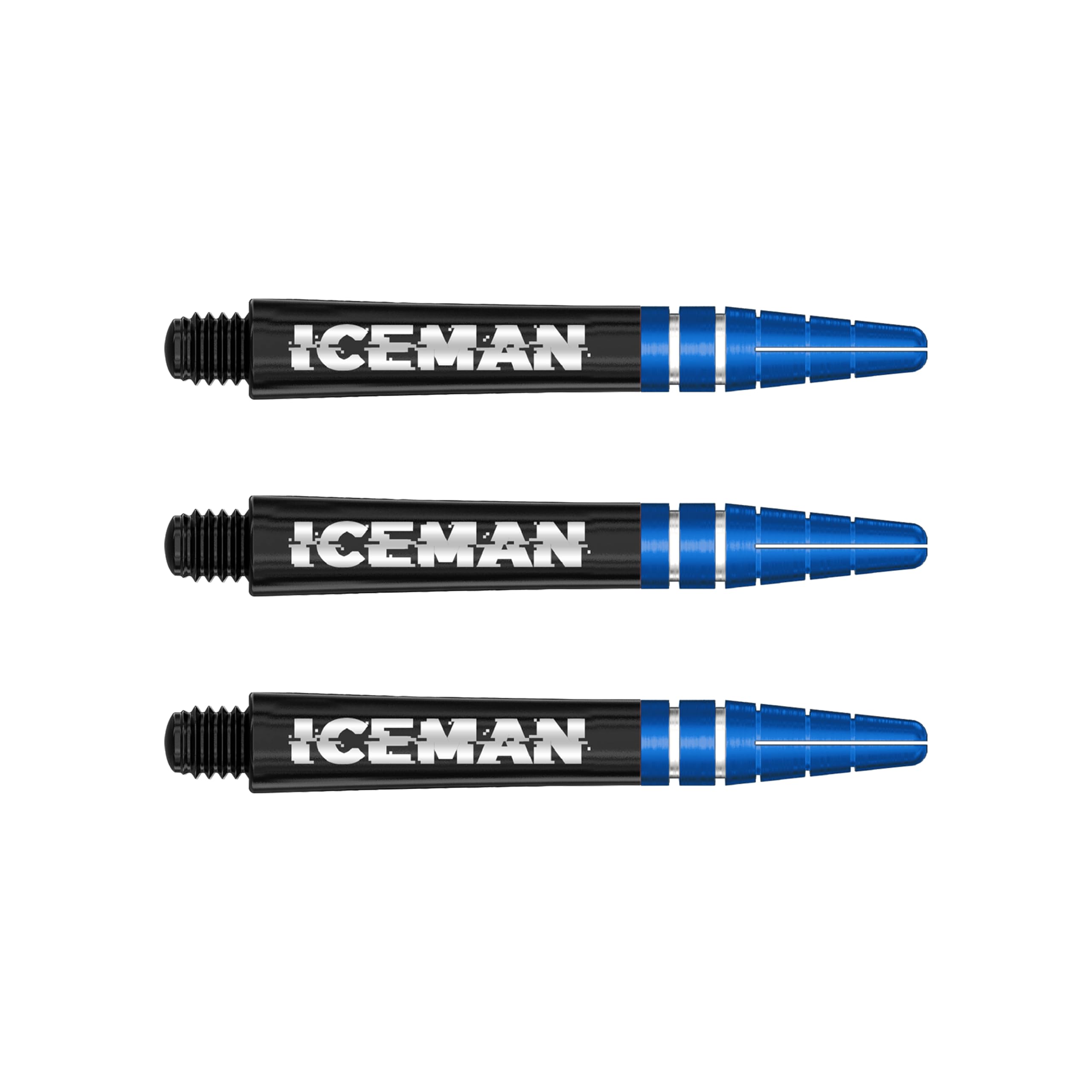 Red Dragon Gerwyn Price Iceman Nitrotech Ionic Short Black Stems - 2 Sets Per Pack (6 Stems In Total)