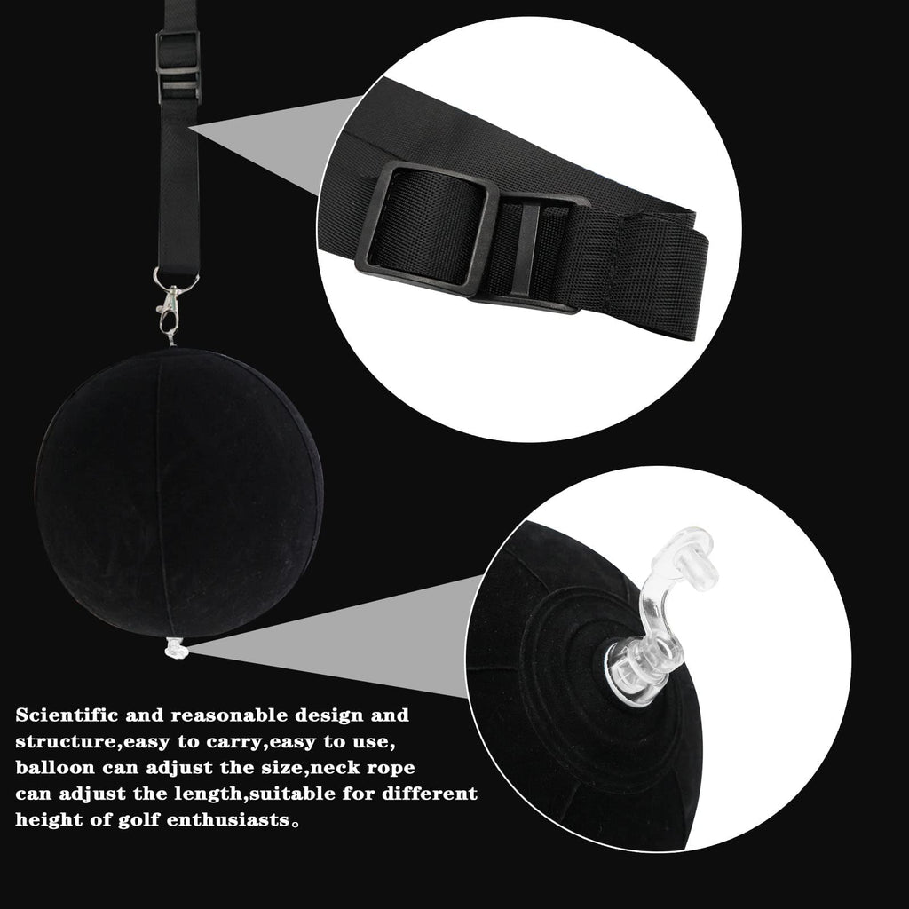 Finger Ten Golf Smart Ball Training Aid Impact Inflatable Balls With Air Pump Adjustable Lanyard Assist Teaching Posture Correct