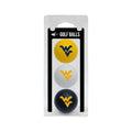 Team Golf Ncaa West Virginia Mountaineers 3 Golf Ball Pack Regulation Size Golf Balls, 3 Pack, Full Color Durable Team Imprint