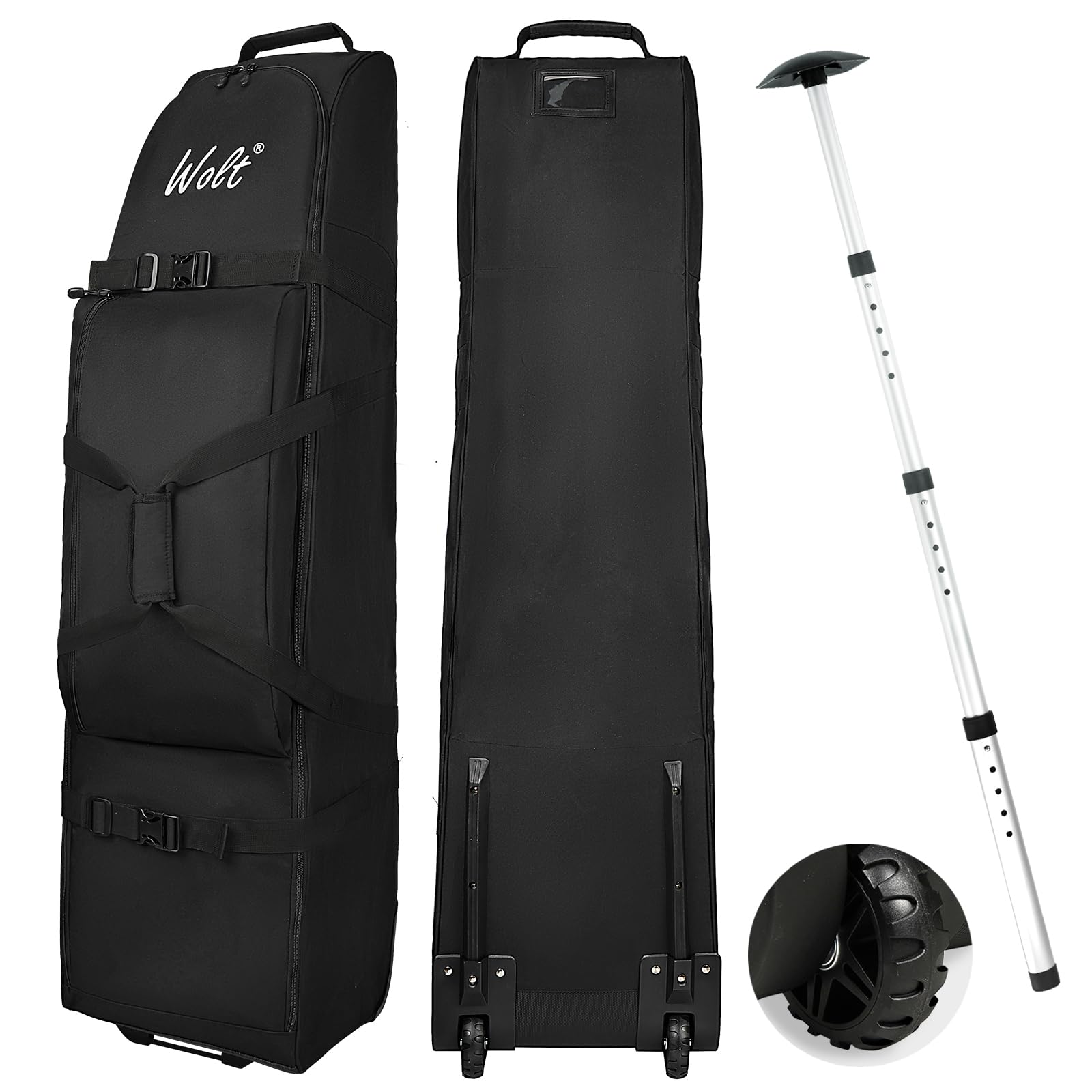 Wolt  Golf Travel Bag With Anti-Impact Support System - Soft Padded Golf Travel Case For Airlines, 900D Heavy Duty Oxford Fabric