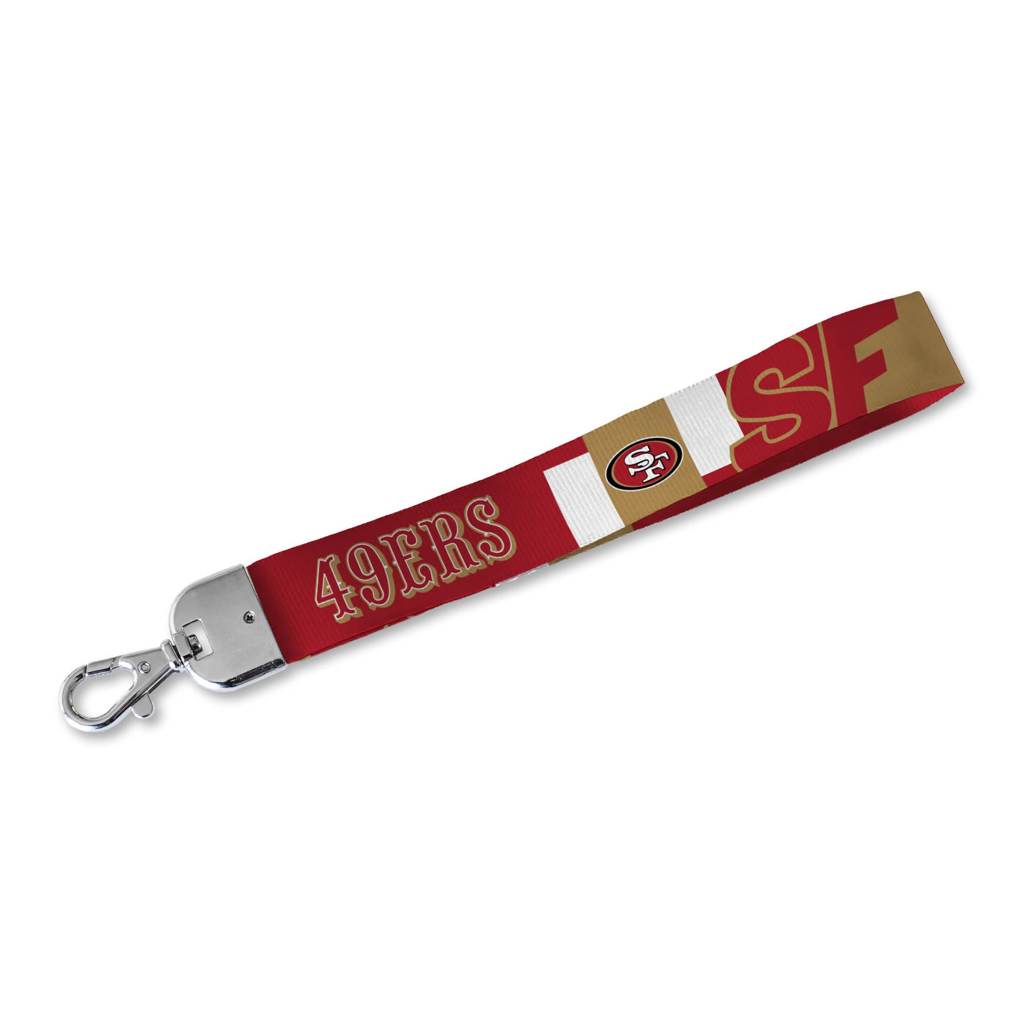 Rico Industries Nfl Football San Francisco 49Ers Standard Wrist Lanyard Key Chain, Cute Wristlet Strap Keychain Holder For Women