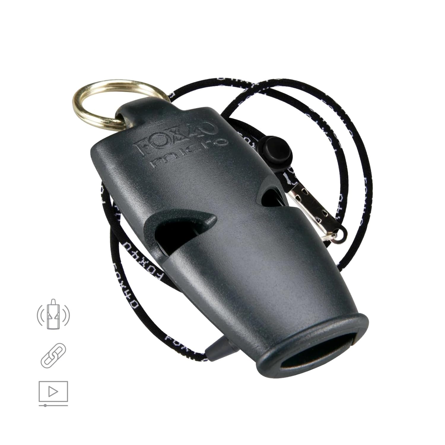 Fox Fo9513-Brk Micro 40 Whistle, One Size