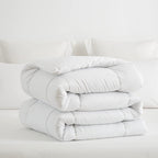 Bedtreat Hotel Comforter Queen, Down Alternative Comforter With Corner Tabs - All Season Quilted Queen Size 240 Gsm White Comfor