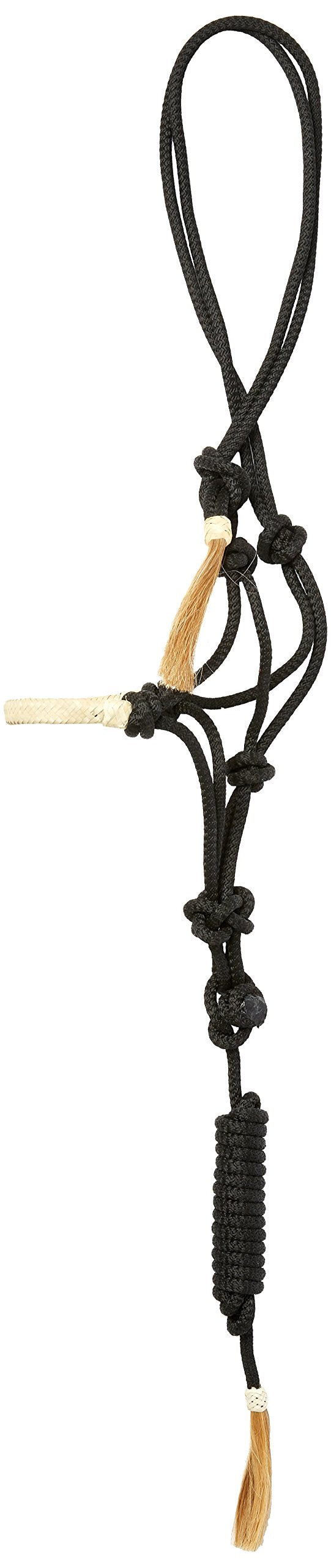 Tough 1 50-1050-2-0 Horse Halter With Lead, Black