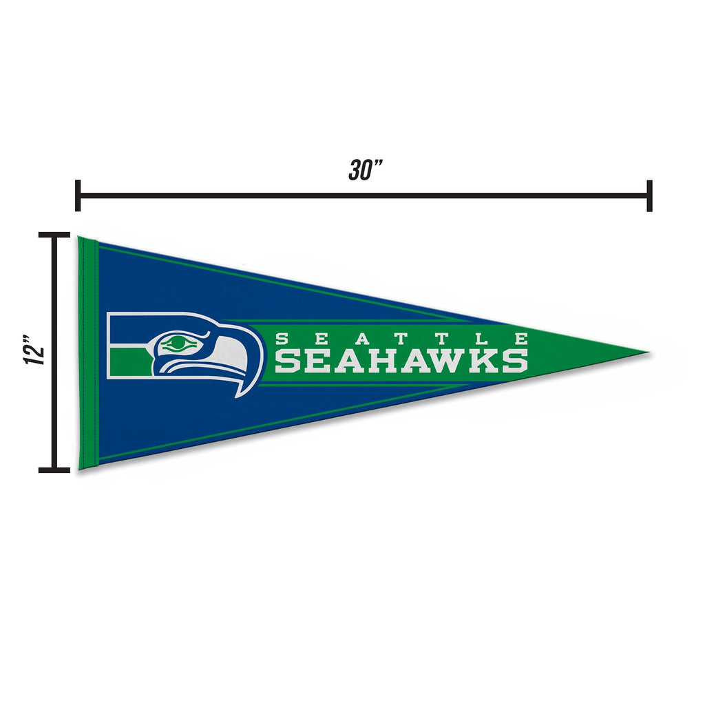 Rico Industries Nfl Football Seattle Seahawks Retro 12'' X 30'' Felt Wall D  Cor Pennant - Great For Home/Bed Room/Man Cave D  C