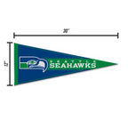 Rico Industries Nfl Football Seattle Seahawks Retro 12'' X 30'' Felt Wall D  Cor Pennant - Great For Home/Bed Room/Man Cave D  C