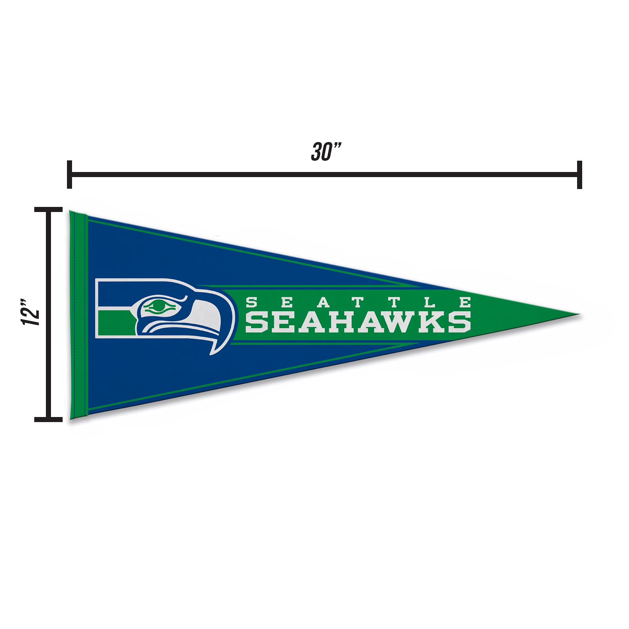 Rico Industries Nfl Football Seattle Seahawks Retro 12'' X 30'' Felt Wall D  Cor Pennant - Great For Home/Bed Room/Man Cave D  C