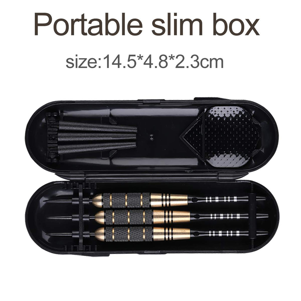 Sanfeng Steel Tip Darts Set For Dartboard, Professional Darts With Metal Tip 24 Grams, Brass Barrel + Black Aluminium Nylon Shaf