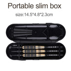 Sanfeng Steel Tip Darts Set For Dartboard, Professional Darts With Metal Tip 24 Grams, Brass Barrel + Black Aluminium Nylon Shaf