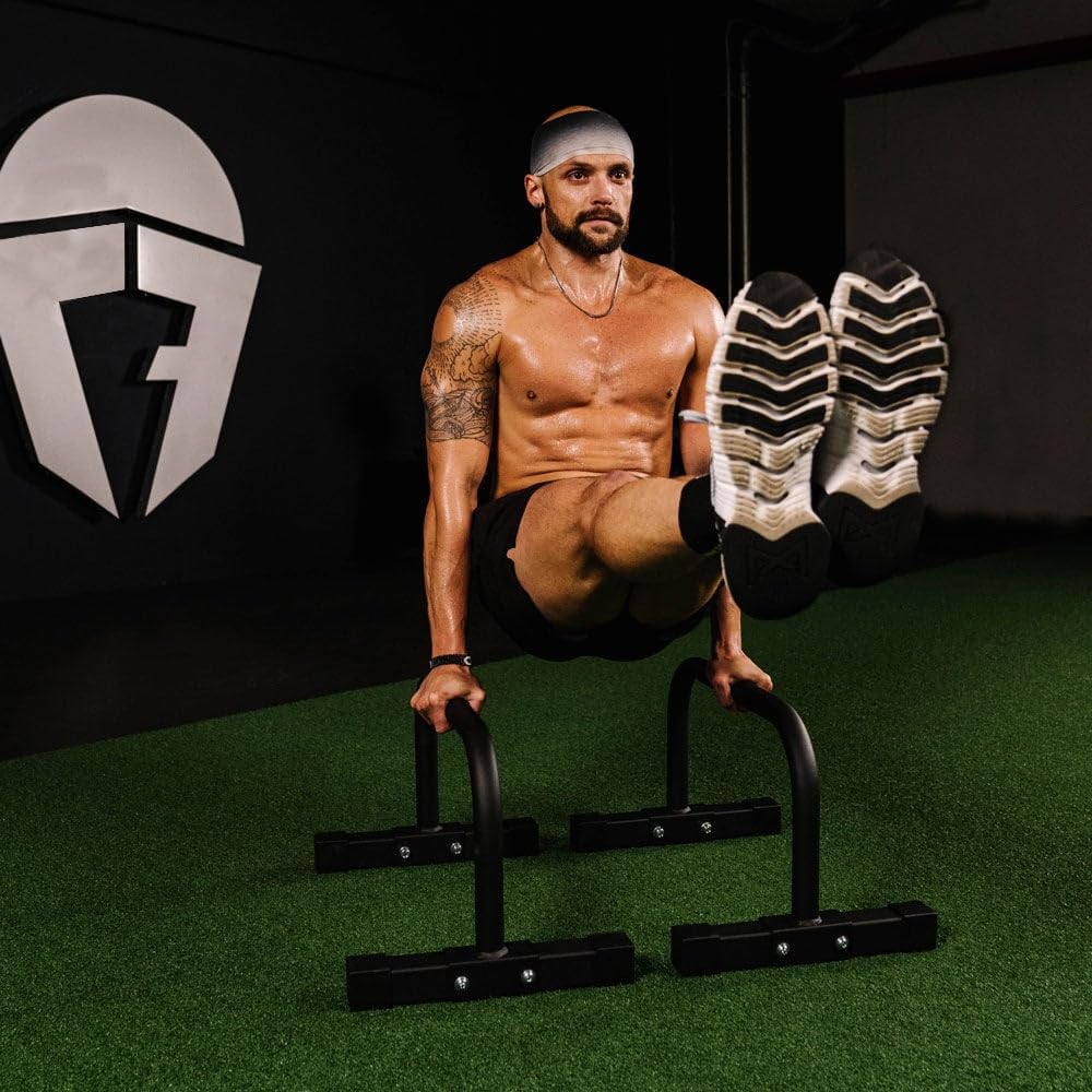 Titan Fitness Parallette Push Up Bar Set, 14In High Perfect For Home And Garage Gym Exercise Equipment, Gymnastics Floor Workout