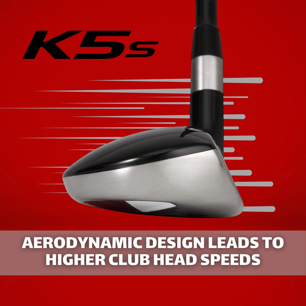 Majek Men'S Golf All Hybrid Partial Set, Which Includes: #5, 6, 7, 8, 9, Pw Senior Flex Right Handed New Utility A    Flex Club