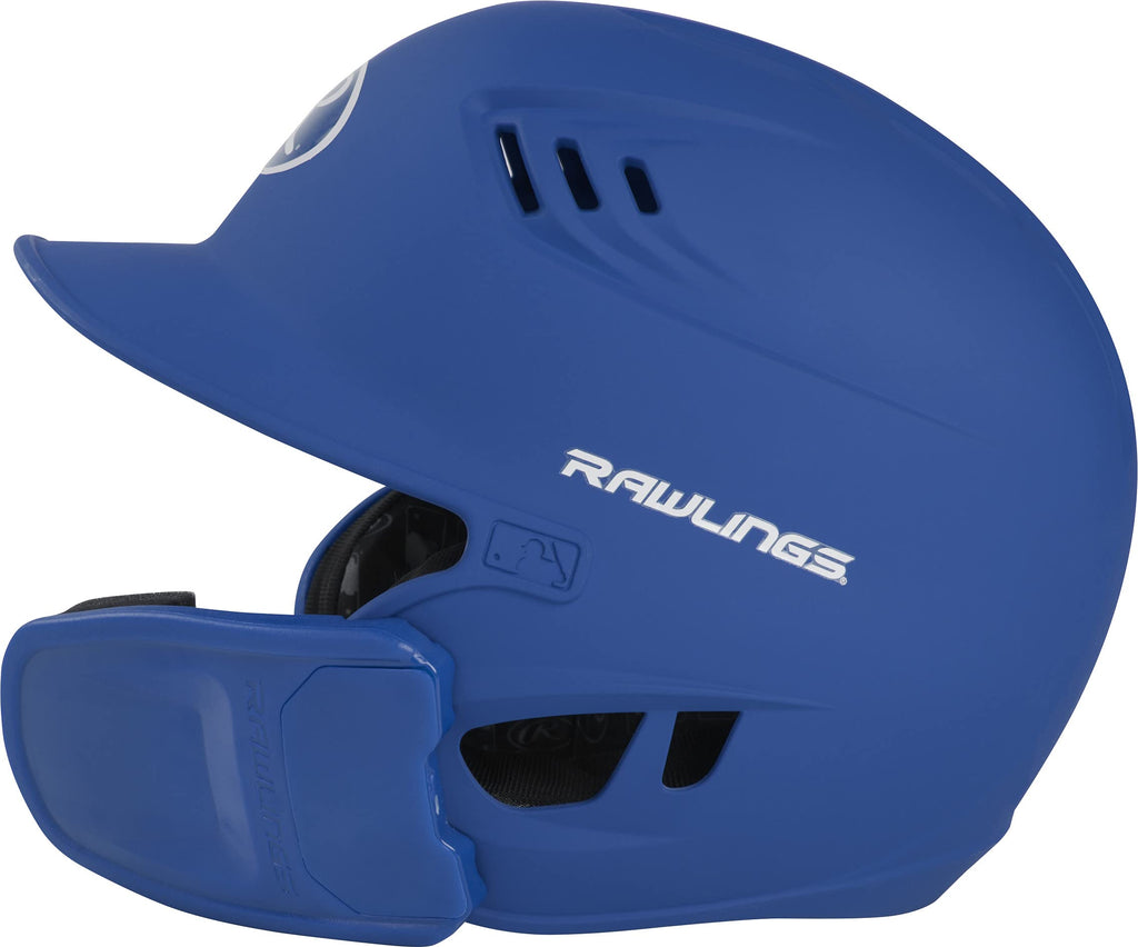 Rawlings | R16 Reversible Ext | Matte Batting Helmet | Reversible Face Guard | Junior | Matte Royal Junior (6 3/8'' - 7 1/8'')