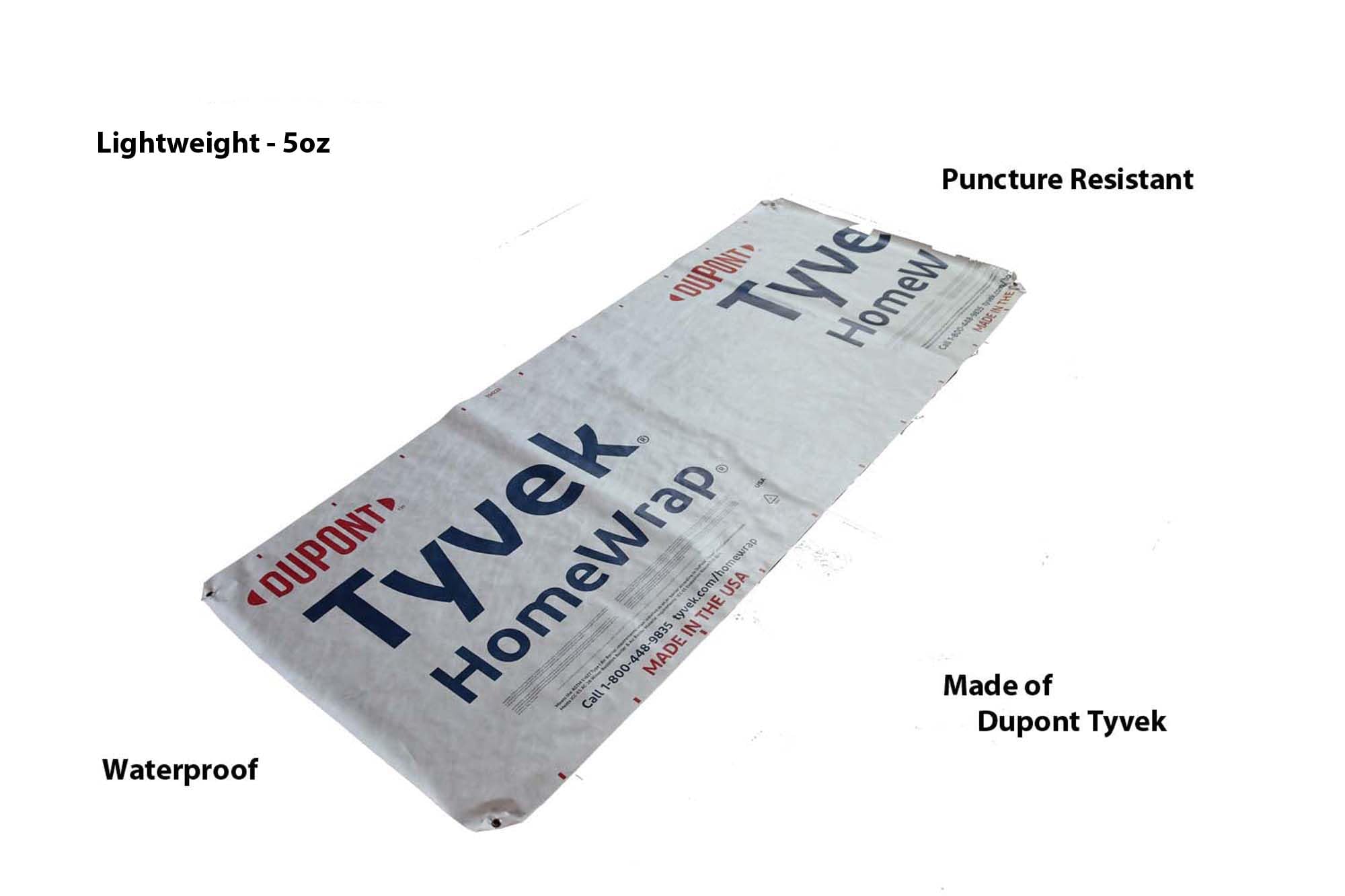 Modern Grizzly Ultralight Camping Tarp, Backpacking Tarp, Tyvek Sheet, Tyvek Tent Footprint 1 Person, Tyvek House Wrap, Tent Flo