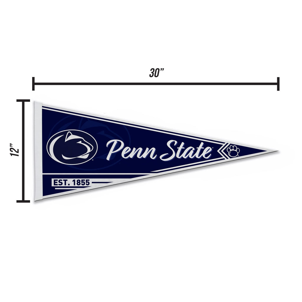 Rico Industries Ncaa Penn State Nittany Lions - Psu Classic 12'' X 30'' Felt Wall D  Cor Pennant - Great For Home/Bed Room/Man C