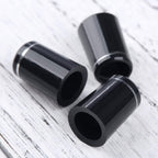 Muxsam 10Pcs .335 Black Golf Tapered Ferrules Compatible For Irons Shaft Universal With Single Silver Ring