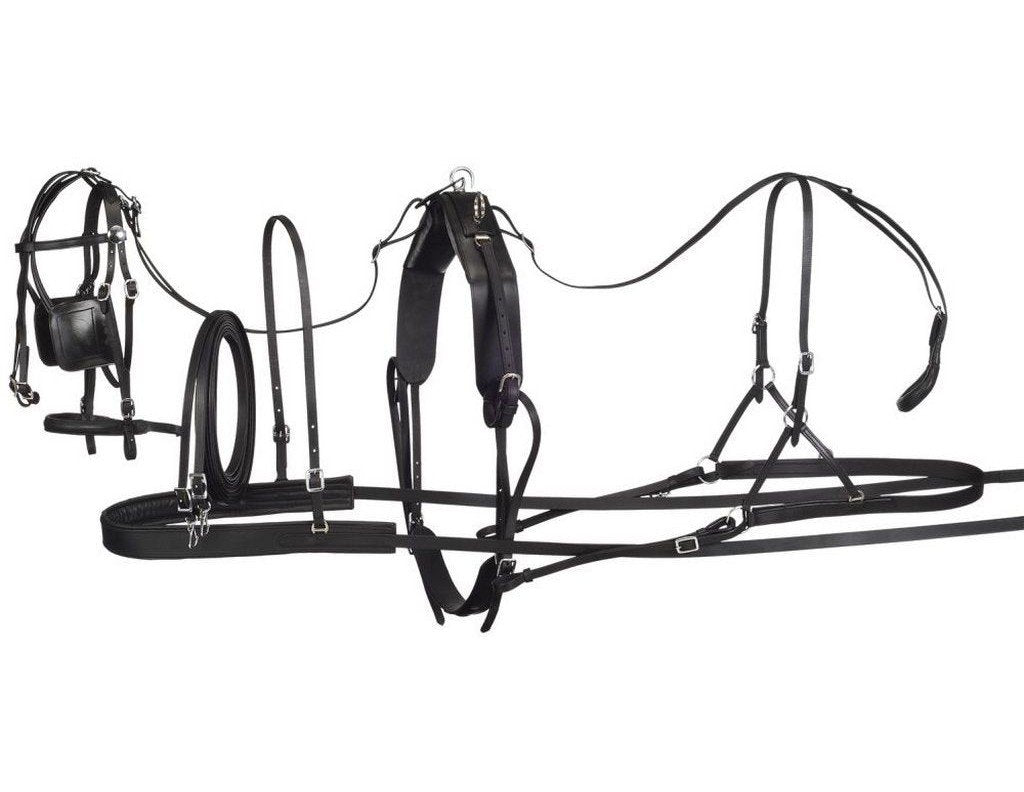 Tough 1 Tracker Leather Pony Harness Small Brn
