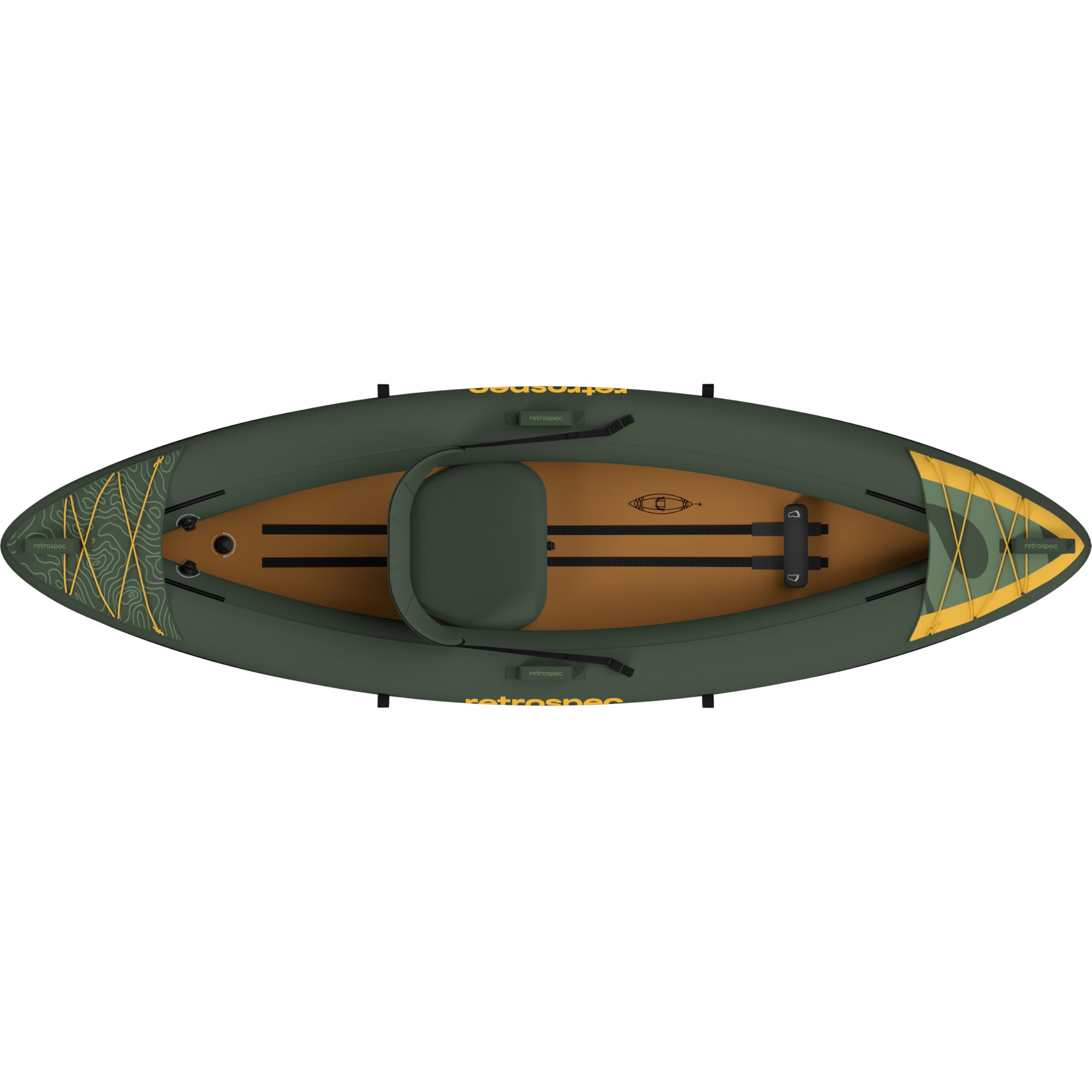 Retrospec Coaster 1 Person Inflatable Kayak, 220lb Weight Capacity, Puncture Resistant, Lightweight Inflatable Kayak for Adults