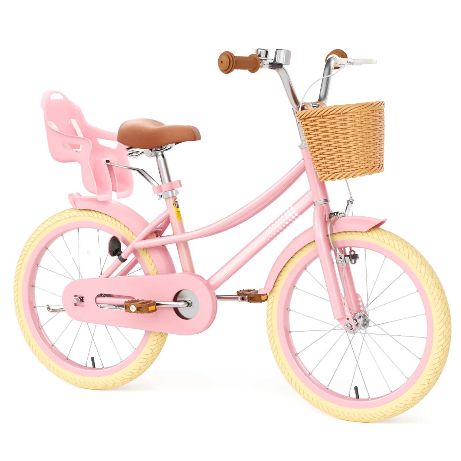 Glaf Girls Bike For 2-12 Years Old 12 14 16 20 Inch Toddlers And Kids Bike With Training Wheels & Doll Seat Girls Boys Bicycle,A