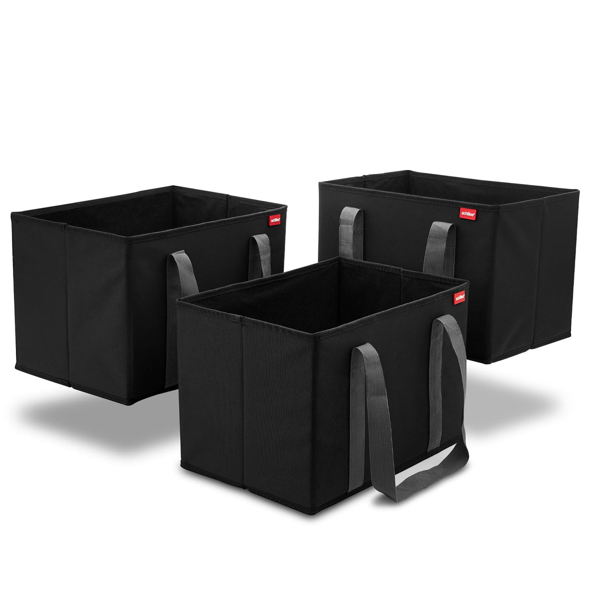 achilles Set of 3 Shopping Baskets with Reinforced Base, Shopping Bags, Folding Box, Transport Basket, Shopping Bag, Shopping Tr