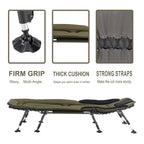 Yougym Xxl Camping Cots For Adults 330Lbs With Carry Bag, Heavy Duty Folding Bed With Soft Padded Cushion, Portable Military Cot