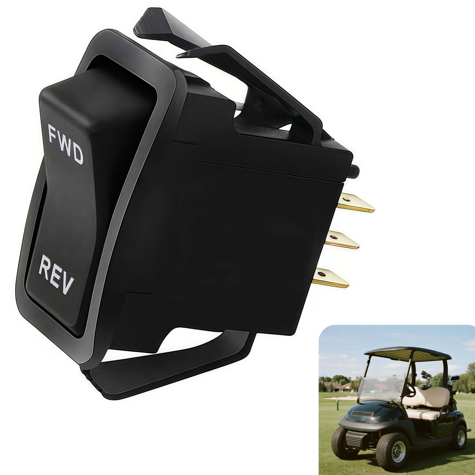 GENOUR EZGO TXT Forward Reverse Switch (2003-Up PDS) - Direct Fit OEM 74323-G01 | Heavy-Duty FNR Switch for 36V/48V Golf Carts |
