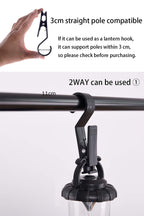 Omuky Light Hook Multifunctional Tent Canopy Clip Outdoor Camping Equipment Accessories Practical Clothespin 4Pcs (Black-4Pcs)